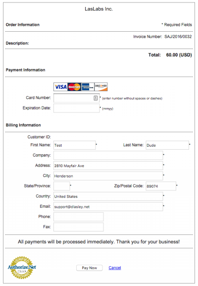 Odoo Invoice Payment Authorize.net