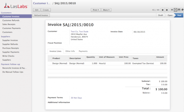 Using Odoo – Opening an Invoice on a Contracted Sales Order