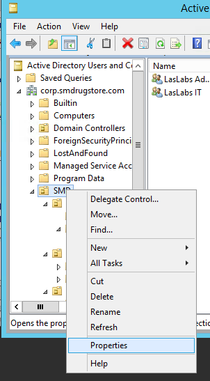 Active Directory OU Properties